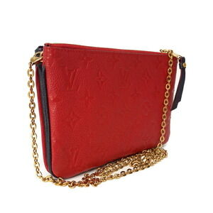 Louis Vuitton Shoulder Zip Pochette Empreinte Monogram Chain Double Bag